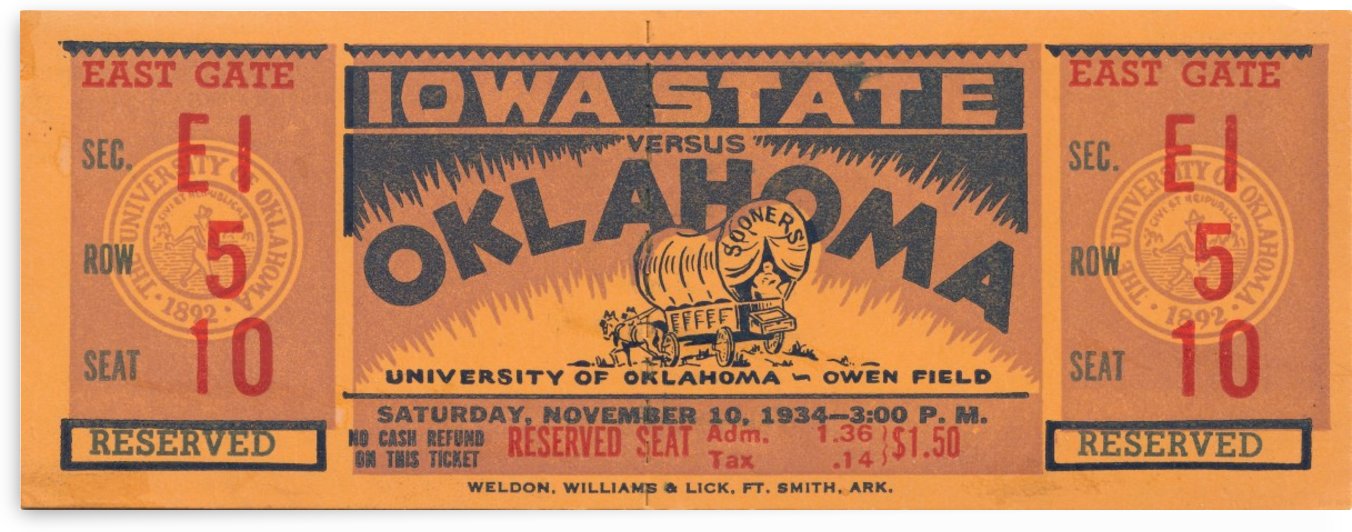 1934 Iowa State vs. Oklahoma by Row One Brand