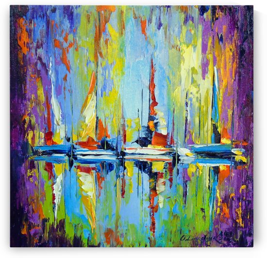 Boats at the pier by Olha Darchuk 