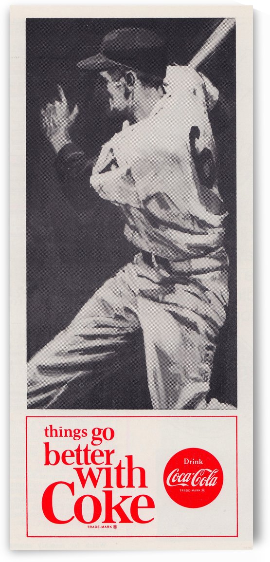 1966 Vintage Coke Ad Reproduction Art Poster  by Row One Brand