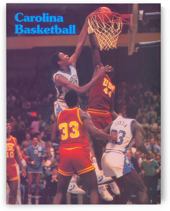 1982 North Carolina UNC Tarheels Basketball Michael Jordan Poster by Row One Brand