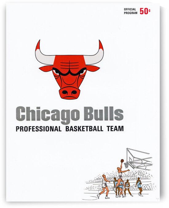 1967 Chicago Bulls Program Art by Row One Brand