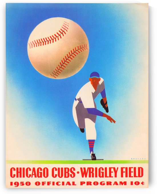 1950 Chicago Cubs Program Art by Row One Brand