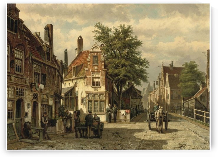A street in Amsterdam in summer by Willem Koekkoek