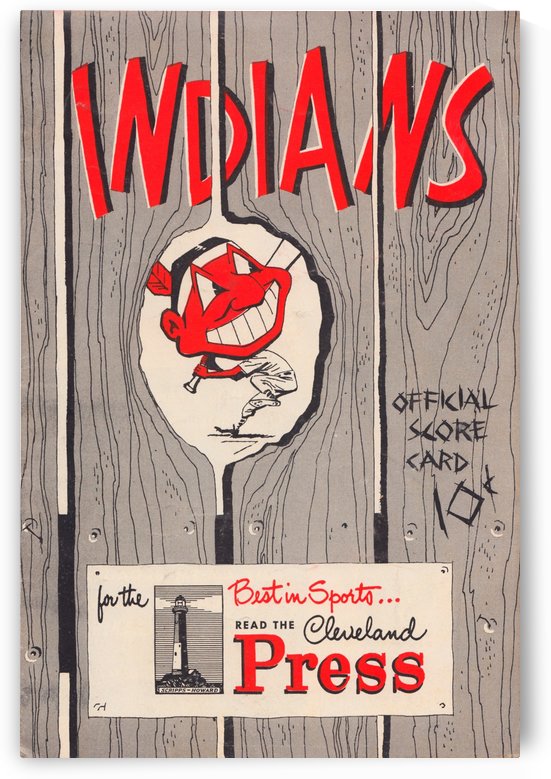 cleveland indians score card 1951 by Row One Brand