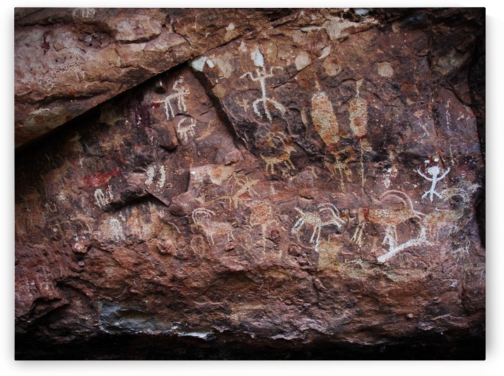 Magical Petroglyphs on Cave Wall in Northern Arizona by Creative Endeavors - Steven Oscherwitz