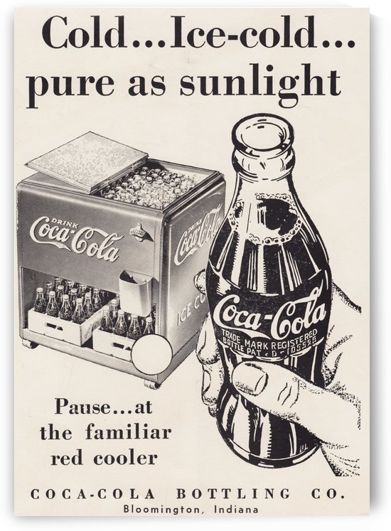 Vintage Coke Ad Bloomington Indiana by Row One Brand