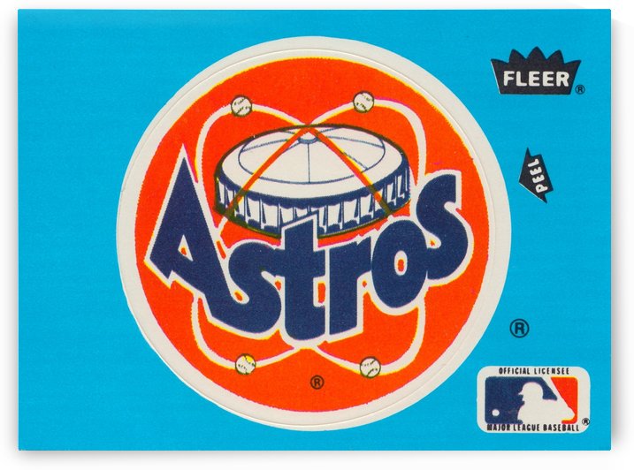 1985 Houston Astros Fleer Decal Wall Art by Row One Brand