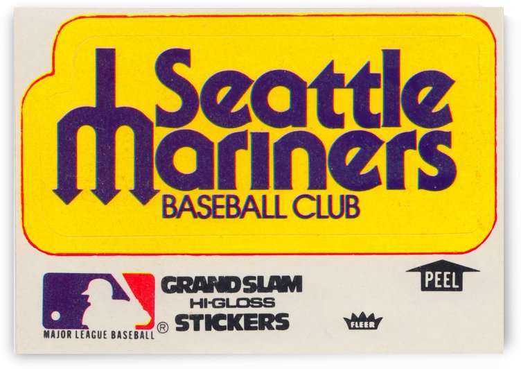 1979 Fleer Decal Seattle Mariners Wall Art by Row One Brand