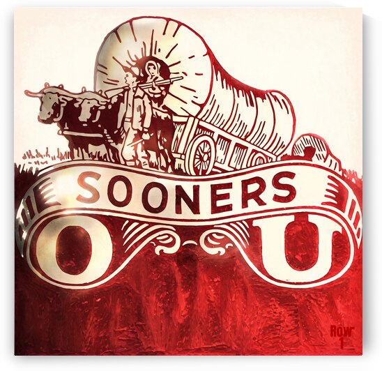1950s Oklahoma Sooners Remix Art by Row One Brand