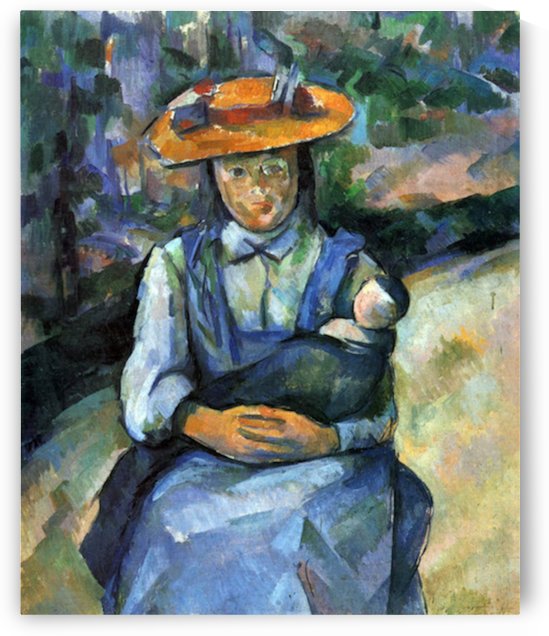 Girl with Doll by Cezanne
