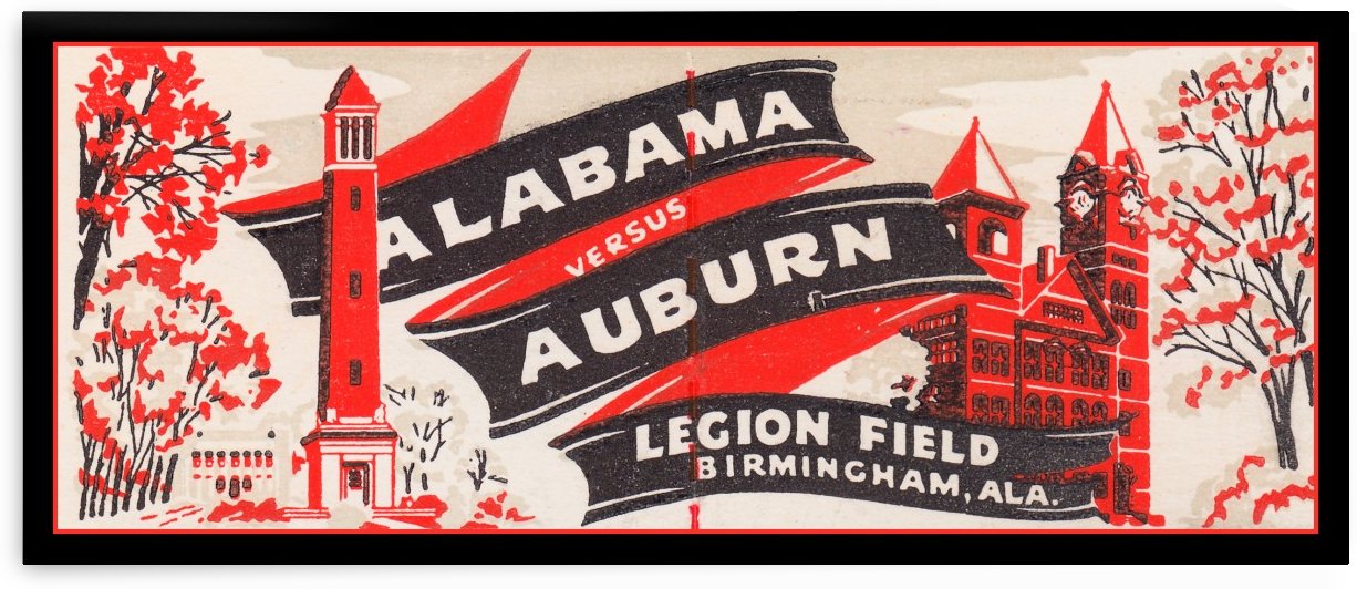 Alabama versus Auburn by Row One Brand