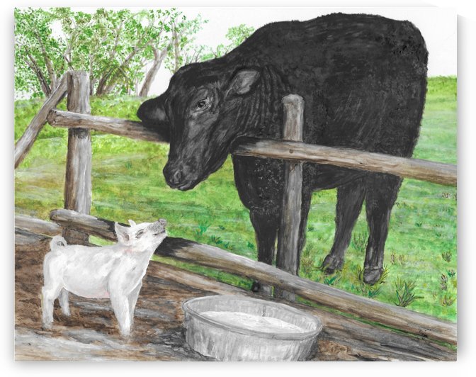 Albert Ein-swine and Cow Pie by Lee Garrett