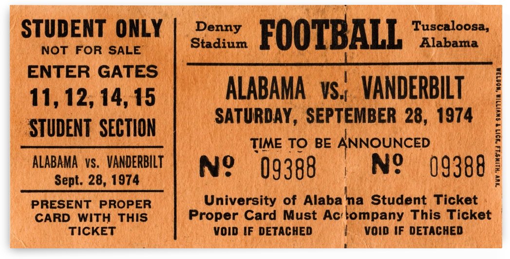 1974 Alabama Student  by Row One Brand