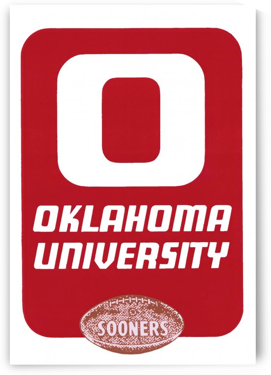 Circa 1956 Oklahoma Sooners Art by Row One Brand