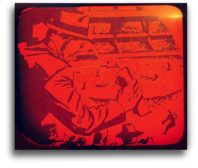 Baseball Sunset Art by Row One Brand