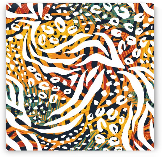 abstract geometric seamless pattern with animal print_ by Shamudy