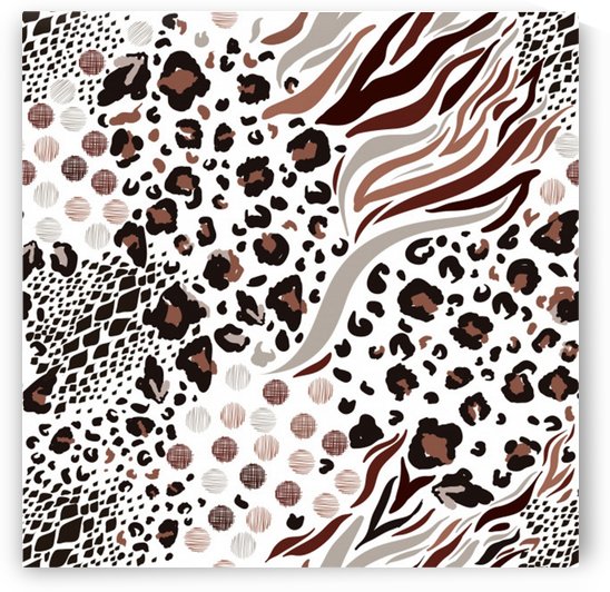 mix animal skin prints seamless pattern vector by Shamudy