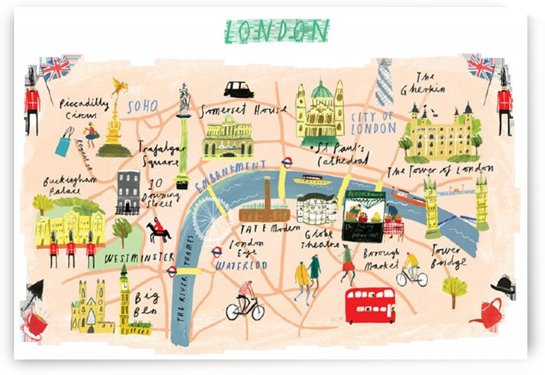 Illustrated london map edinburgh illustration cartoon london map City by Shamudy
