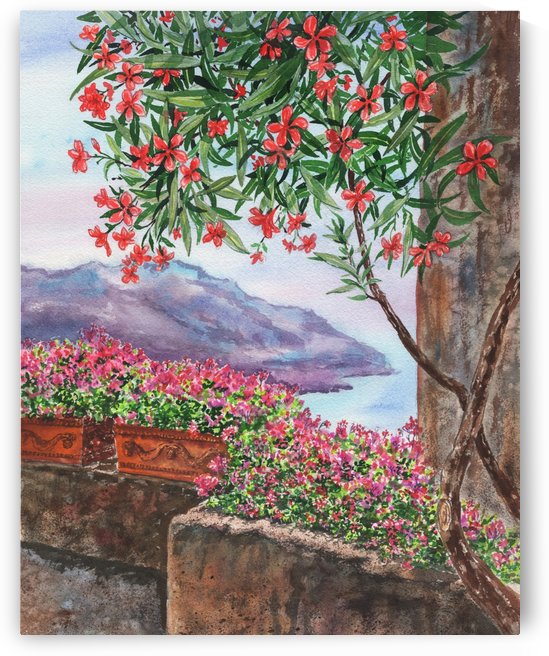 Seascape Amalfi Coast Italy Shore Ravello by Irina Sztukowski