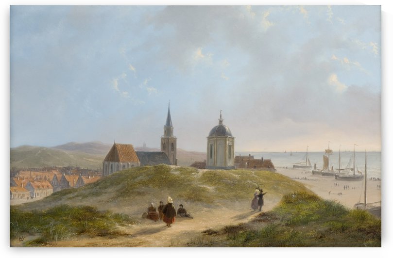 View on Scheveningen by Bartholomeus Johannes van Hove