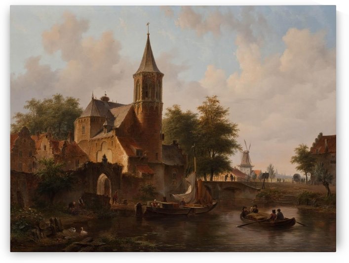 Stadsgezicht mogelijk Den Haag by Bartholomeus Johannes van Hove