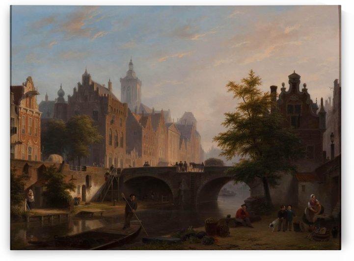 De Oude Gracht in Utrecht by Bartholomeus Johannes van Hove