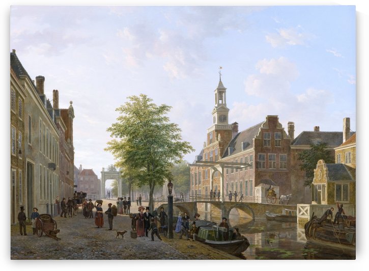 Gezicht op het Oude Vrouwen - en Kinderhuis aan het Zieken by Bartholomeus Johannes van Hove