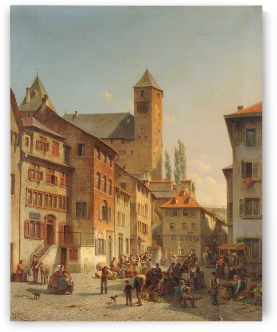 Belgian Continental Market by Bartholomeus Johannes van Hove