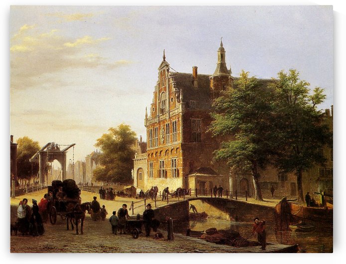 City view Sun by Bartholomeus Johannes van Hove