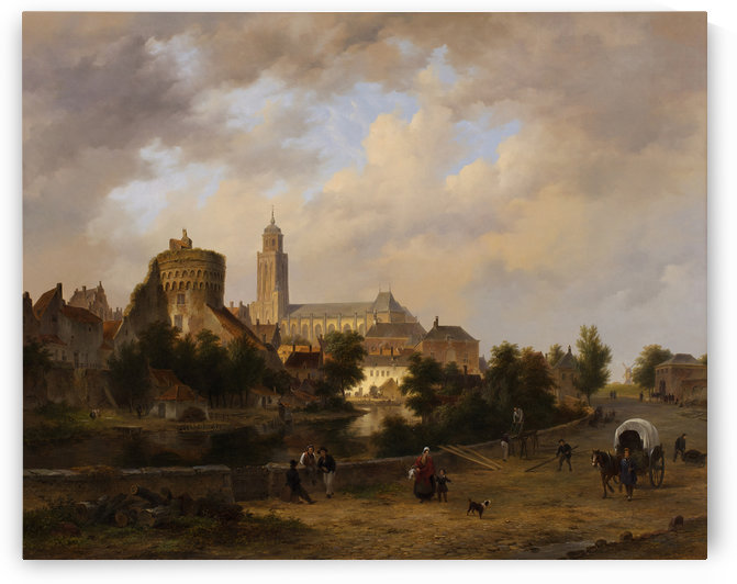 Gezicht op Deventer by Bartholomeus Johannes van Hove