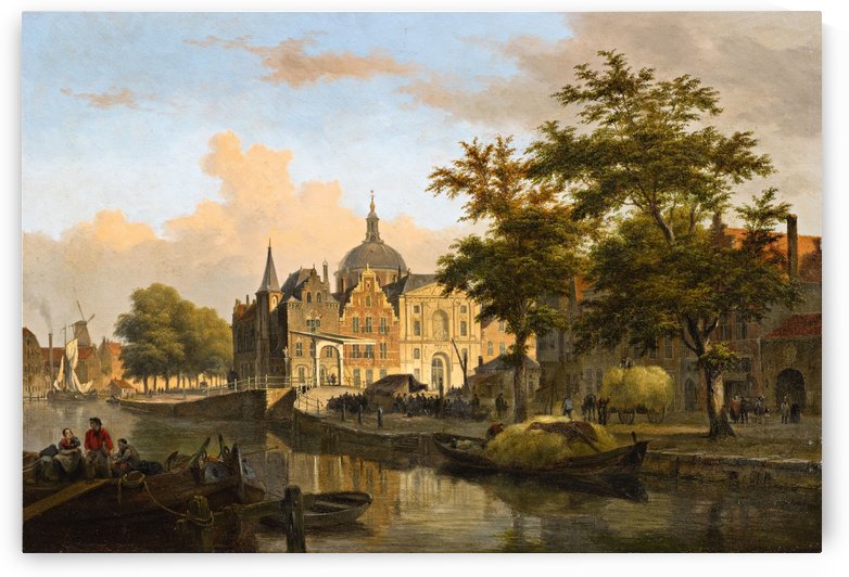 View of a Dutch City by Bartholomeus Johannes van Hove