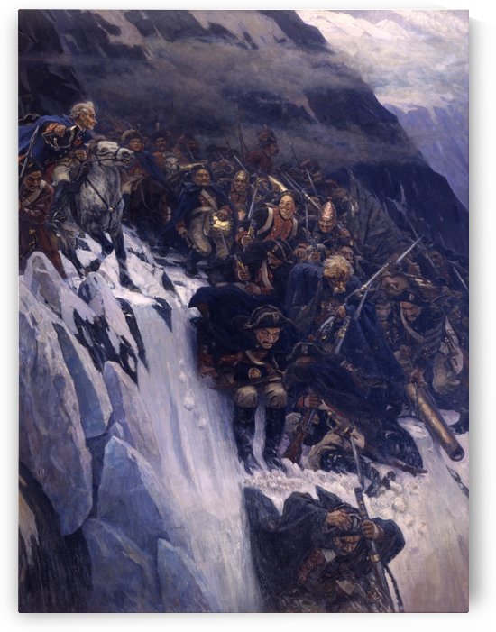 Suvorov Crossing the Alps in 1799 by Vasily Surikov