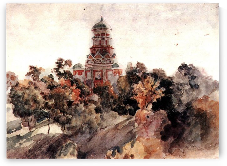 Church in the village Dyakovo by Vasily Surikov