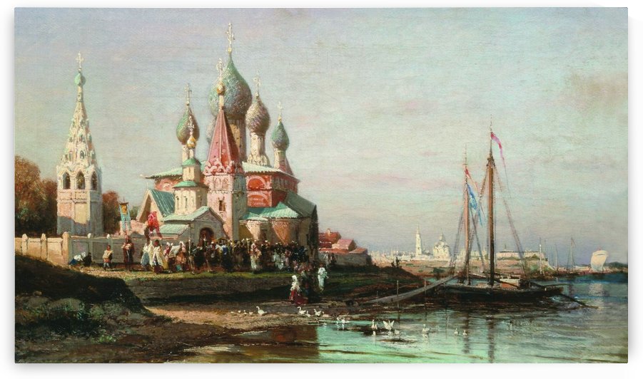 Easter procession in Yaroslavl by Alexey Bogolyubov