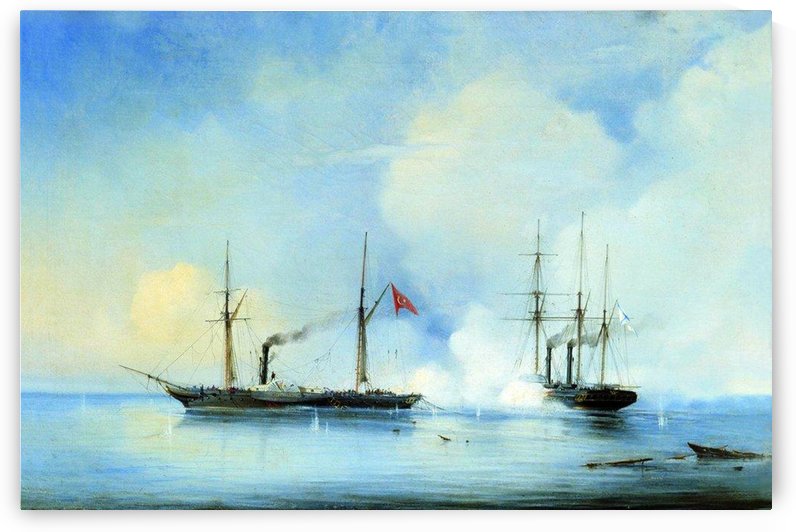 Battle ship-frigate Vladimir - November 5, 1853 by Alexey Bogolyubov