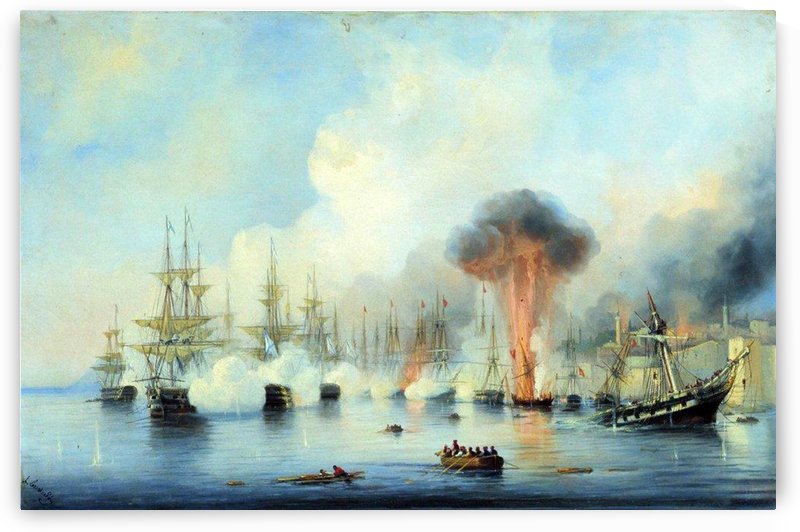 Battle of Sinop by Alexey Bogolyubov