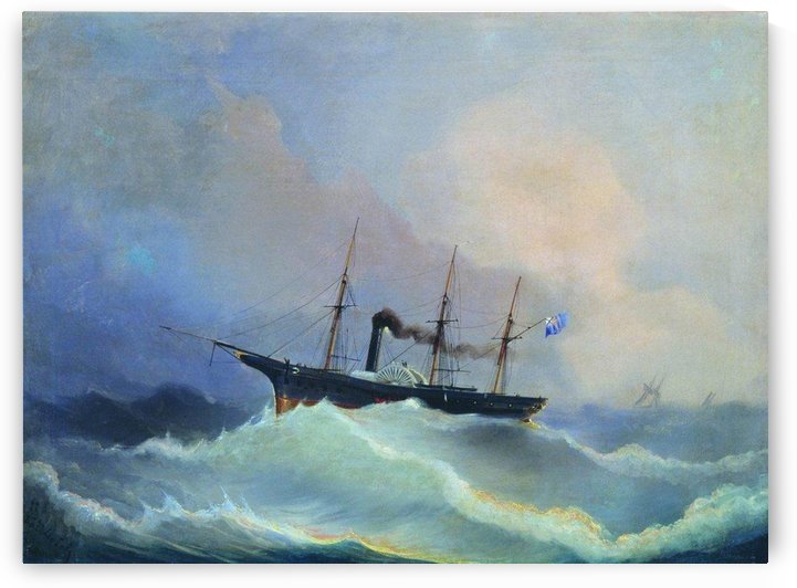 Gun ship the frigate Kamchatka by Alexey Bogolyubov