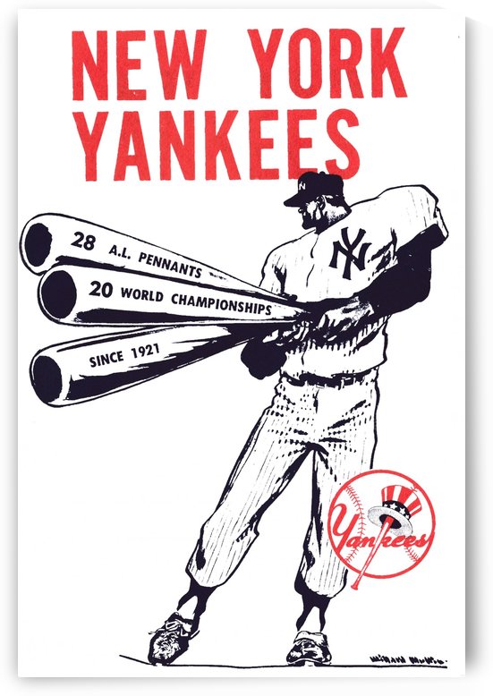 Artist Willard Mullin New York Yankees Art Poster by Row One Brand