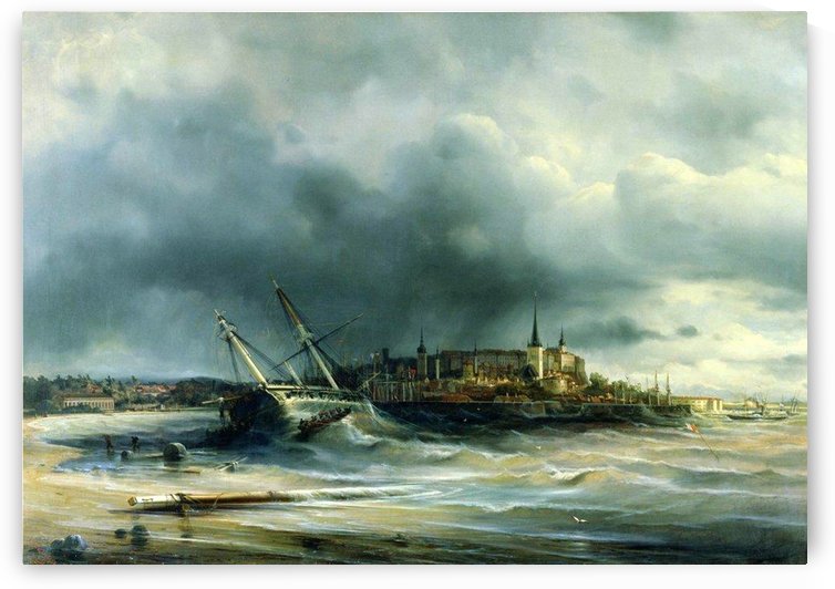 Battle of Gangut by Alexey Bogolyubov