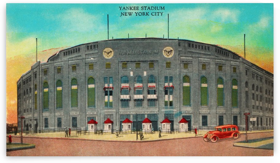 1935 Vintage New York Yankees Stadium Art  by Row One Brand