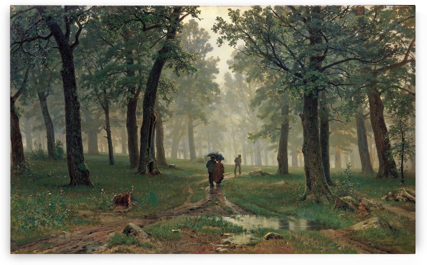 Rain in an Oak Forest by Ivan Shishkin