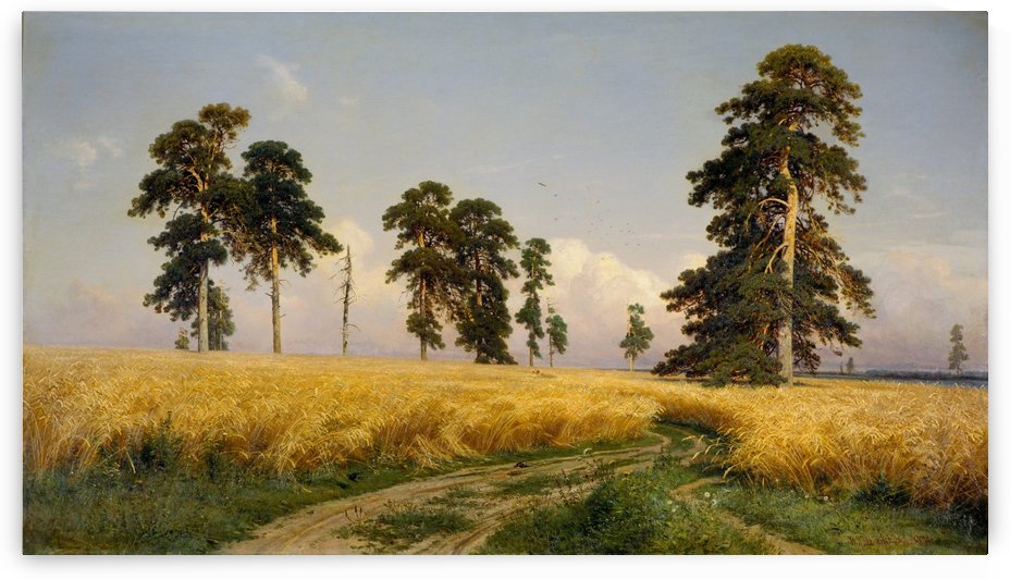 A Rye Field by Ivan Shishkin