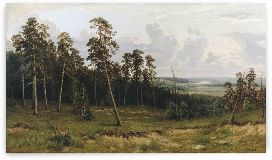 Fir forest on the river Kama by Ivan Shishkin