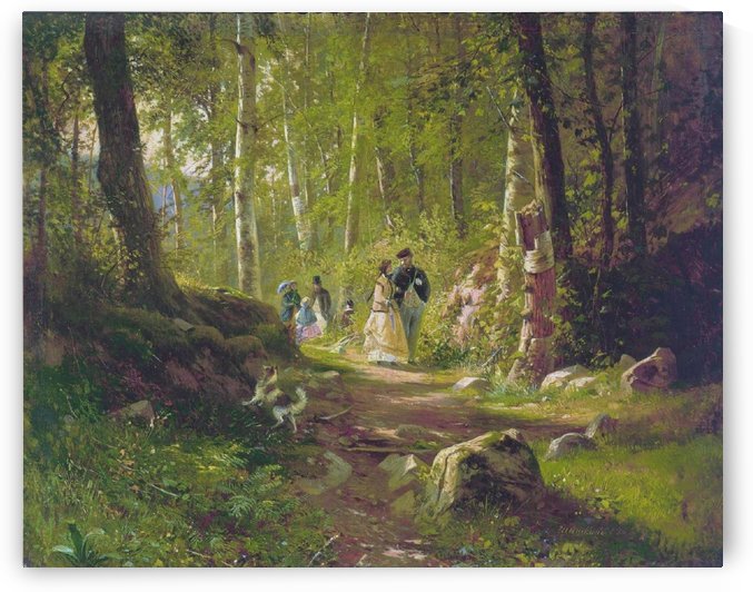 A Promenade in the Woods by Ivan Shishkin