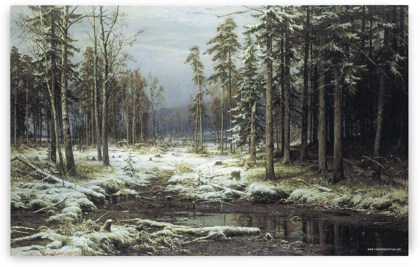 The First Snow by Ivan Shishkin