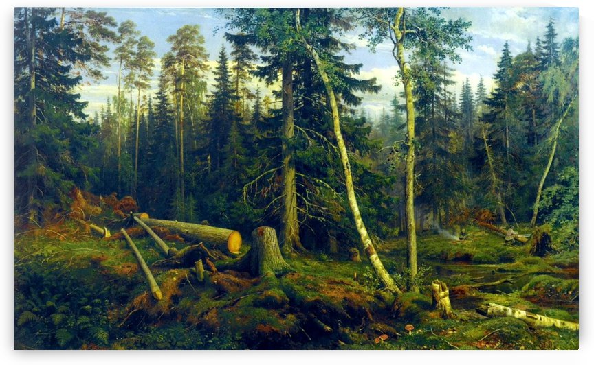Cutting trees by Ivan Shishkin