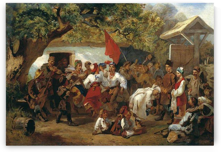 Wedding in the village by Ivan Sokolov