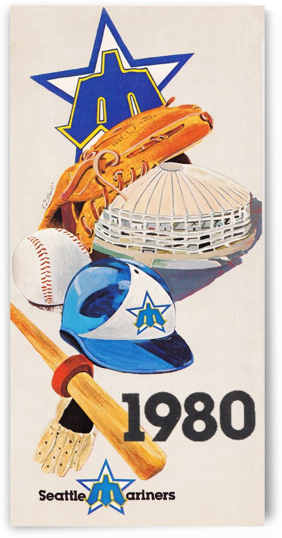 1980 Seattle Mariners Art Remix by Row One Brand