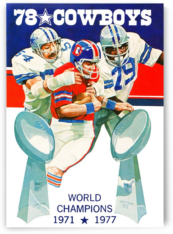 1978 Dallas Cowboys Art by Steve Harris by Row One Brand