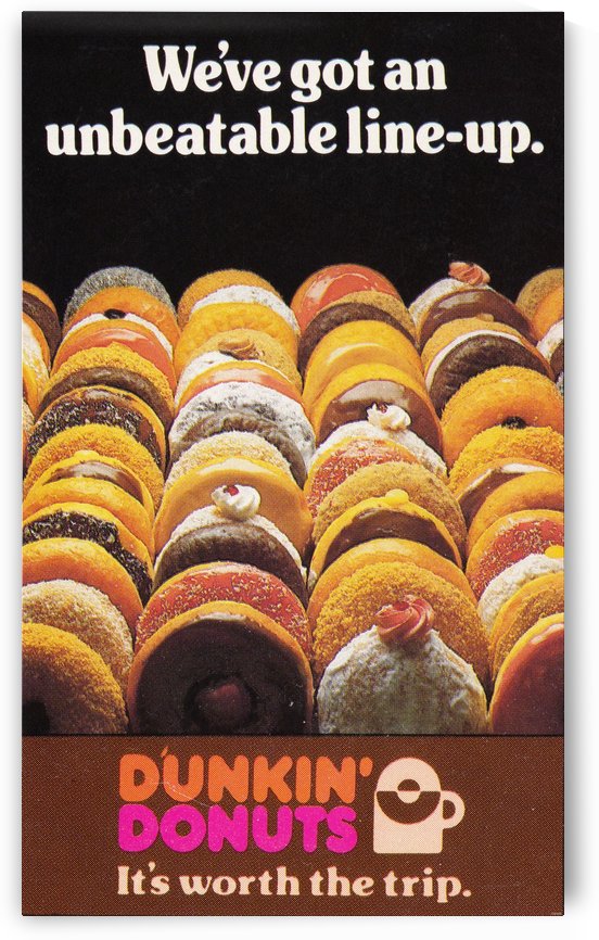 Vintage Dunkin Donuts Ad Poster  by Row One Brand